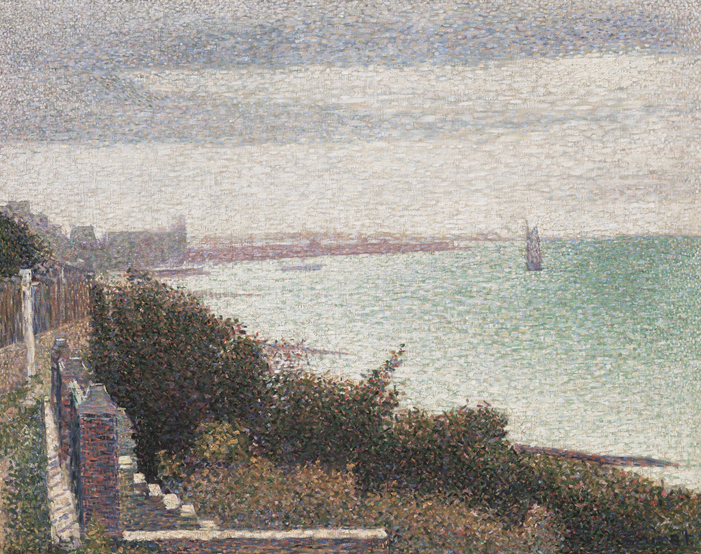 The English Channel at Grandcamp (Evening) in Detail Georges Seurat